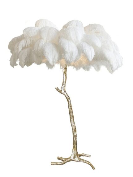 Nordic Floor Lamp Modern Luxury Led Ostrich Floor Lamp Bedroom Princess Table Light Romantic Tree Branch