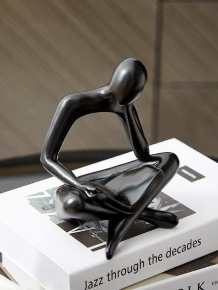 Nordic Home Decoration Abstract Figures Reading Book Statue Study Office Decoration Room Living Room Decoration Accessories 1
