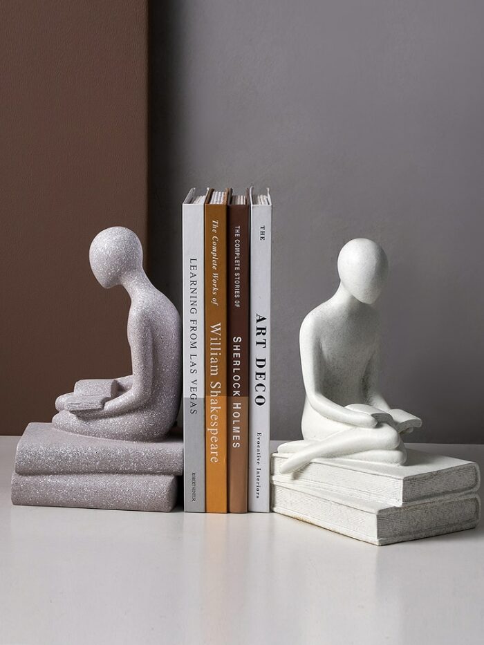 Nordic Home Decoration Abstract Figures Reading Book Statue Study Office Decoration Room Living Room Decoration Accessories 2