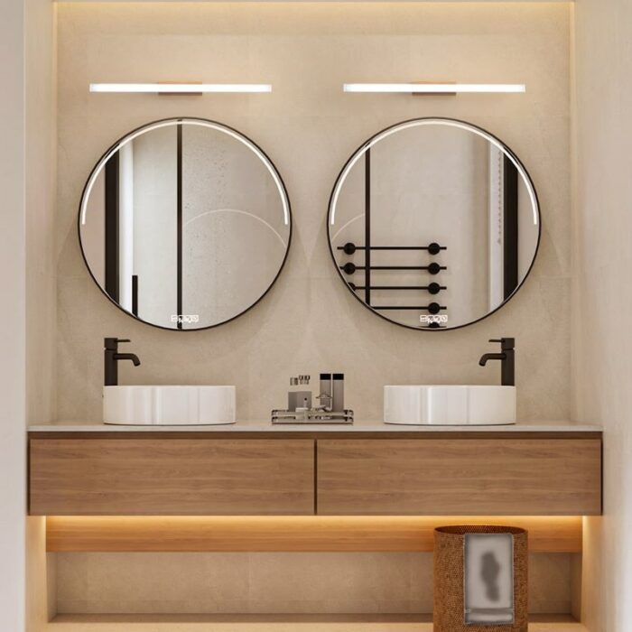 Nordic Solid Wood Led Mirror Light Wall Lamps For Bathroom Dresser Home Decoration S Bedside Bedroom 4