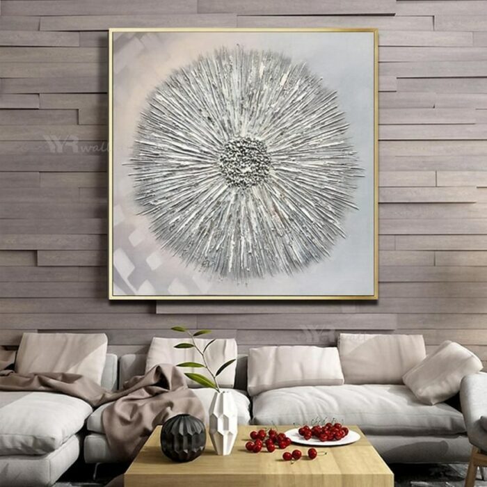 One Piece Gold Paintings On The Wall Texture Sliver Pictures For Living Room Handmade Canvas Oil 1