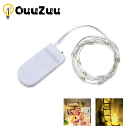 Ouuzuu Led Fairy Light Mini Christmas Light Copper Wire String Light Waterproof Cr2032 Battery For Wedding