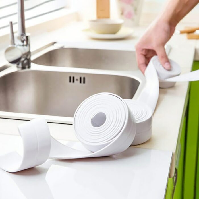 Pvc Material Sink Crack Strip Kitchen Bathroom Bathtub Corner Sealing Tape Waterproof And Mildew Proof Adhesive 2
