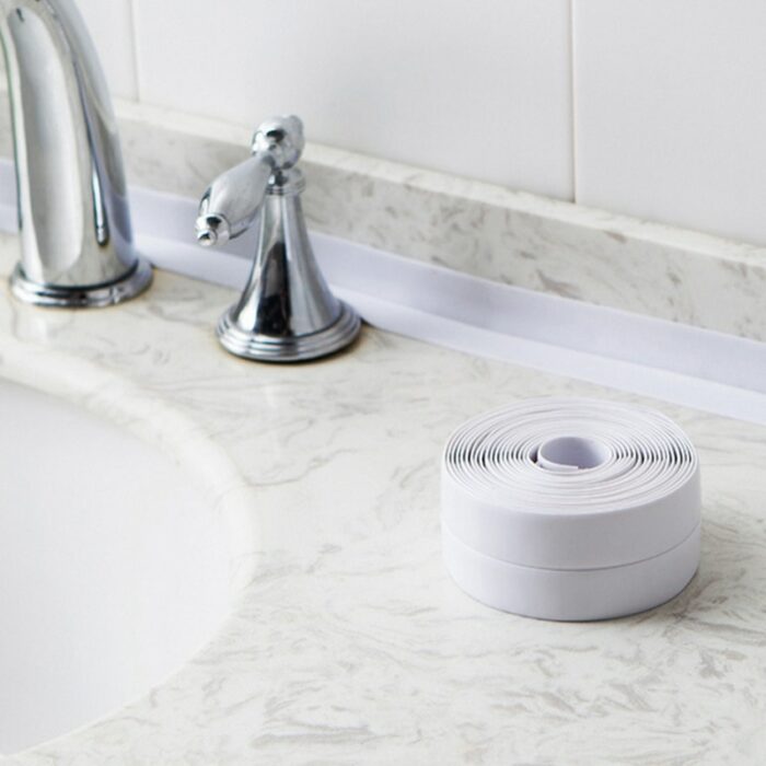 Pvc Material Sink Crack Strip Kitchen Bathroom Bathtub Corner Sealing Tape Waterproof And Mildew Proof Adhesive 4