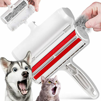 Pet Hair Remover Roller 2 Way Removing Dog Cat Hair From Forniture Cleaning One Hand Operat