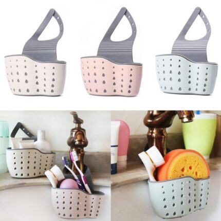 Portable Hanging Kitchen Sink Basket Drain Bath Storage Basket Bag Tools Adjustable Kitchen Sink Holder Home 1