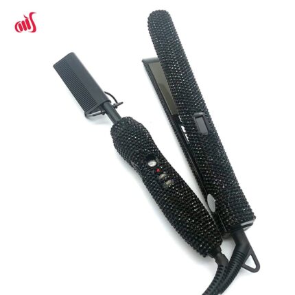 Pro Styling Flat Iron And Hot Comb Set For Wigs Bling Hair Straightener Combo Peigne Chauffant