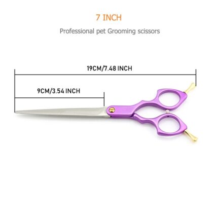 Professional Pet Dog Grooming Scissors 7 Inch Dog Hair Scissors 6 Color Handle Super Japan 440c 1