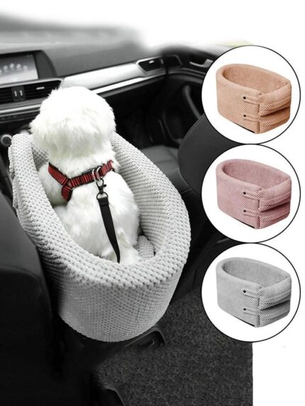Puppy Car Seat Pet Safety Seat Pet Nest Portable Control Console Dog Cars Seats Car Armrest.jpg