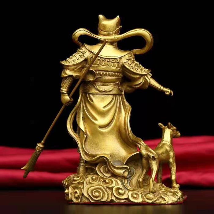 Pure Copper Erlang God Roaring Dog Brass Yang Jian Erlang Zhenjun Home Office Decoration 4
