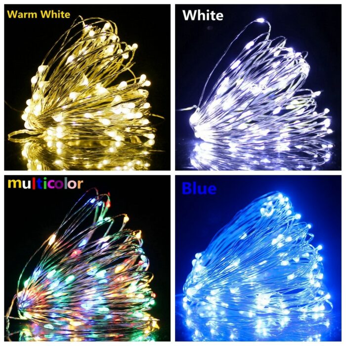 Remote Control Fairy Lights Usb Battery Operated Led String Lights Timer Copper Wire Christmas Decoration Lights 3