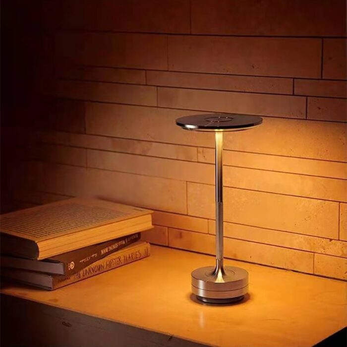Restaurant Cordless Rechargeable Table Lamp Aluminum Led Metal Desk Lamp Bedroom Bedside Night Lamp Bar Hotel 1