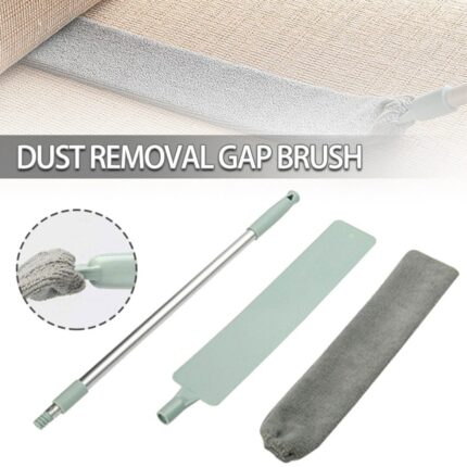 Retractable Flat Dust Gap Cleaner Brush Long Handle Flexible Microfiber Duster Mop Cloth Cover Head Deep
