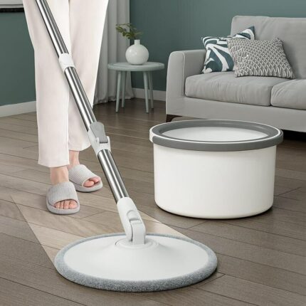 Rotation Floor Flat Lazy Mop With Bucket Decontamination Separation Microfiber Rag Water Wash Self Wring Dry 1