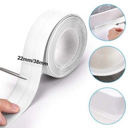 Sealing Tape For Bathroom Kitchen Pvc Self Adhesive Caulk Tape Sealant Strip Waterproof Sink Bathtub Floor 1