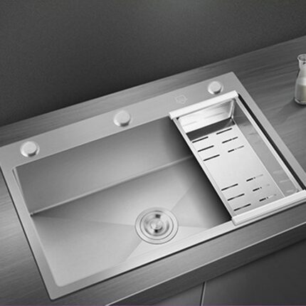 Silver Kitchen Sink 304 Stainless Steel Sinks Above Counter Or Undermount Installation Single Basin Bar Sink 1