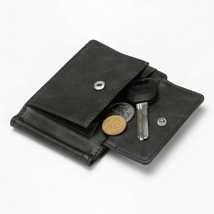 Simple Wallet Short Wallet New Business Fashion Men S Wallet Creative Pattern Card Case Buckle Key 2