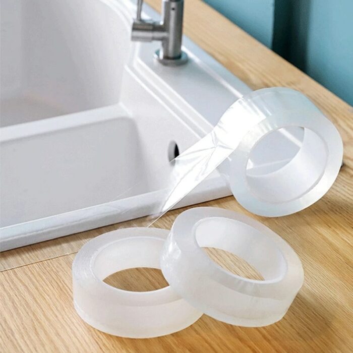 Sink Kitchen Waterproof Transparent Tape Nano Mildew Strong Self Adhesive Pool Water Seal Bathroom Gap Strip 3