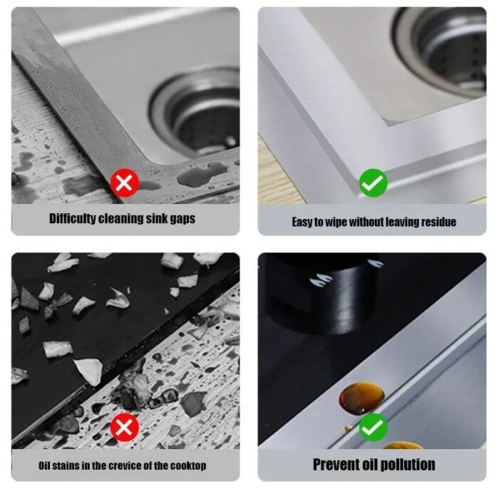 Sink Waterproof Sticker Anti Mold Tape Countertop Toilet Gap Heat Insulation Aluminum Foil Tape Bathroom Kitchen 5