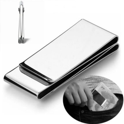Stainless Man Pocket Money Clip Dollar Metal Clamp Card Clips Credit Cards Money Holder New 1