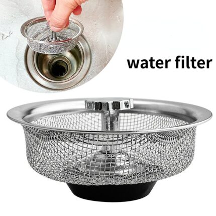 Stainless Steel Sink Strainer Waste Disposer Outfall Strainer Sink Filter Hair Sewer Outfall Kitchen Accessories Kitchen