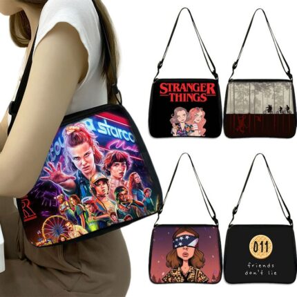 Stranger Things Women S Handbag Tv Series Print Fashion Crossbody Bag For Girls Multifunctional Travel Storage