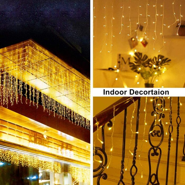Street Garland On The House Christmas Decorations Ornaments Led Festoon Icicle Curtain Light Droop 0 5 2