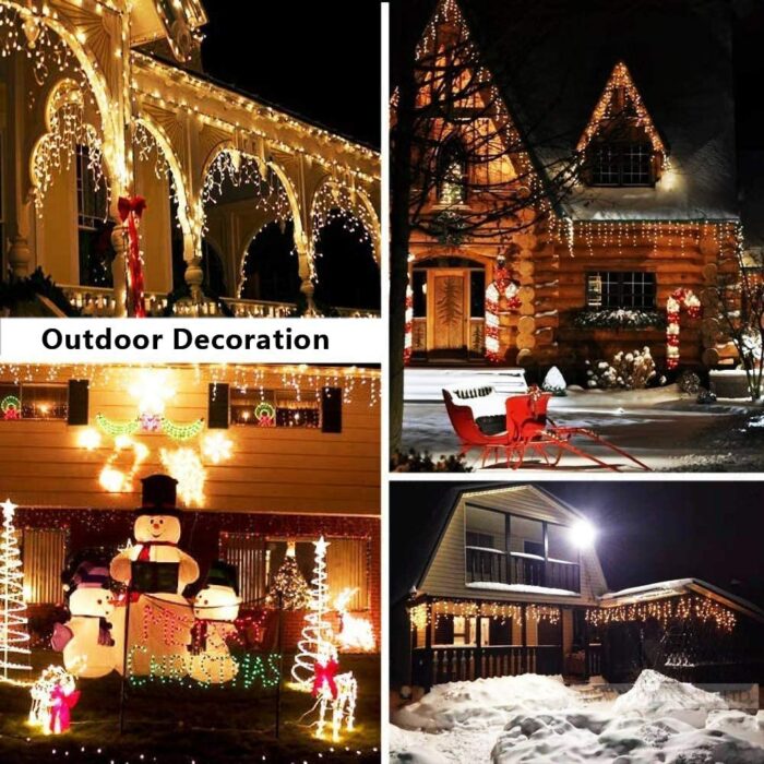 Street Garland On The House Christmas Decorations Ornaments Led Festoon Icicle Curtain Light Droop 0 5 3
