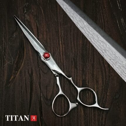 Titan Professional Hairdressing Scissors Damascus Steel Sharp Barber Tool New Arrived 1