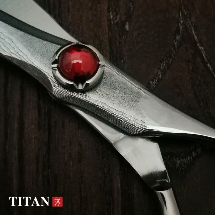 Titan Professional Hairdressing Scissors Damascus Steel Sharp Barber Tool New Arrived 2