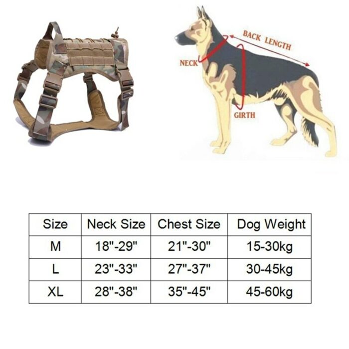 Tactical Dog Harness Adjustable Nylon Pet Vest Chest Strap Clothes Military German Shepherd Training Supplies For 2.jpg