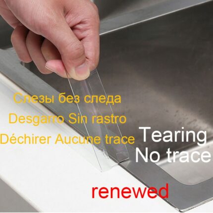 Tape Bathroom Kitchen Shower Mould Proof Silicone Stickers Sink Cleanable Sealing Strip Self Adhesive Seam Plaster 1