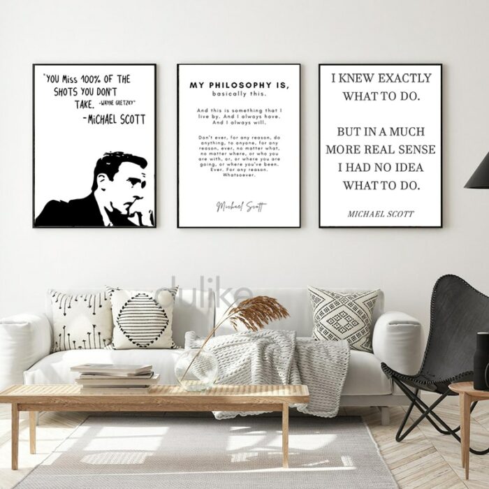 The Office Tv Show Art Canvas Poster Painting Michael Scott Quotes Wall Picture Print Office Home 5