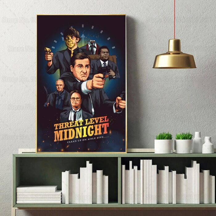 The Office Threat Level Midnight Print Poster Michael Scott Tv Show Movie Canvas Painting Wall Art 2
