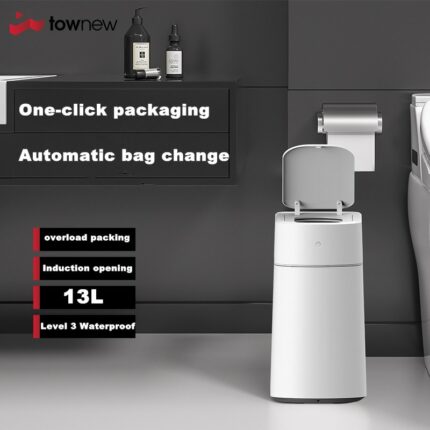 Townew T3 Smart Trash Can 13l Waterproof Automatic Open Lid 35m Ir Sensing Motion Sensor Garbage