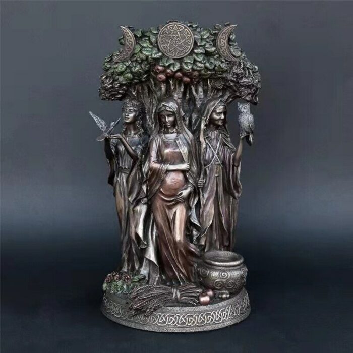 Triple Goddess Figurine Ornament Hope Honor Colorful Resin Greek Art Craft Statue Angel Sculpture Home Room 2