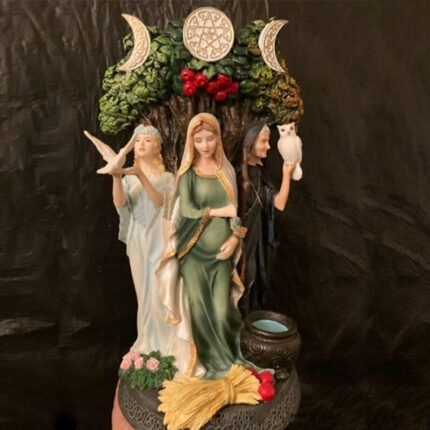 Triple Goddess Figurine Ornament Hope Honor Colorful Resin Greek Art Craft Statue Angel Sculpture Home Room