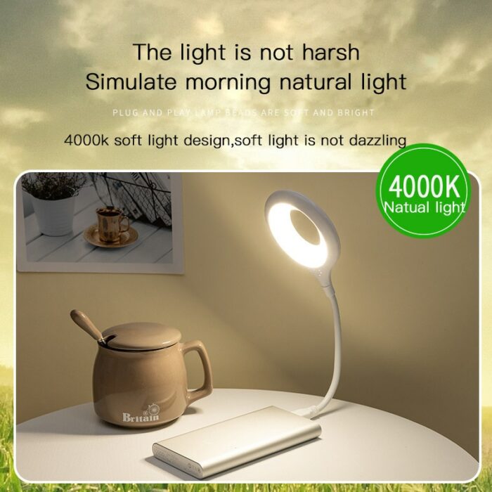 Usb Direct Plug Portable Lamp Dormitory Bedside Lamp Eye Protection Student Study Reading Available Night Light 4