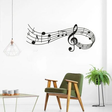 Wall Sticker Decor Music Notes Melody Wall Bedroom Office Christmas Musical Wall Door Window Room Decor