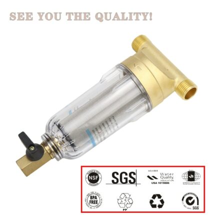 Water Filters Front Purifier Copper Lead Pre Filter Backwash Remove Rust Contaminant Sediment Pipe Stainless Steel 1