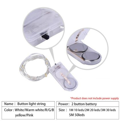 Waterproof Fairy Light Cr2032 Battery Powered Led Mini Christmas Light Copper Wire String Light For Wedding 1