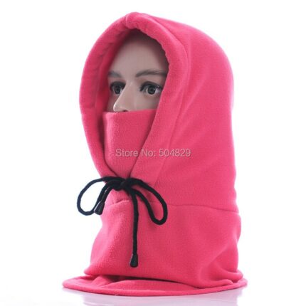 Wholesale 120pcs Lot Winter Thermal Neck Warmers Fleece Hat Masks Thick Hooded Men Woman Motorcycle Bicycle 1