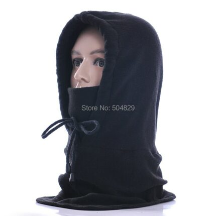 Wholesale 120pcs Lot Winter Thermal Neck Warmers Fleece Hat Masks Thick Hooded Men Woman Motorcycle Bicycle