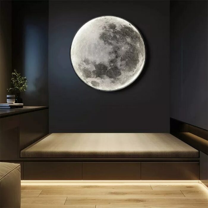 Wholesale Moon Wall Lamp Aisle Corridor Mural Led Sconce Bedroom Living Room Bathroom Decor Mirror 3d 2