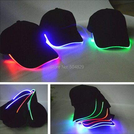 Wholesale Outdoor Sports Night Running Fishing Led Lighted Glow Club Party Sports Athletic Black Fabric Travel
