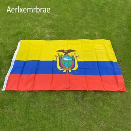 Free Shipping Aerlxemrbrae Flag 90 150cm Ecuador Flag Polyester Flag 5 3 Ft 150 90 Cm