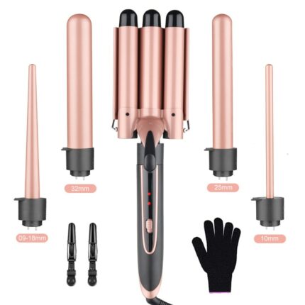 Professional Hair Curler Hair Curling Iron Ceramic Styling Tool Electric 5 In 1 Hair Waver Pear